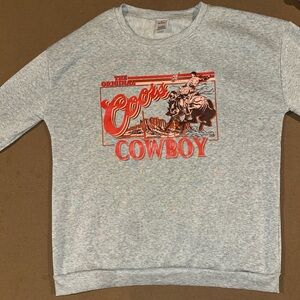 Coors Cowboy Gray Sweater